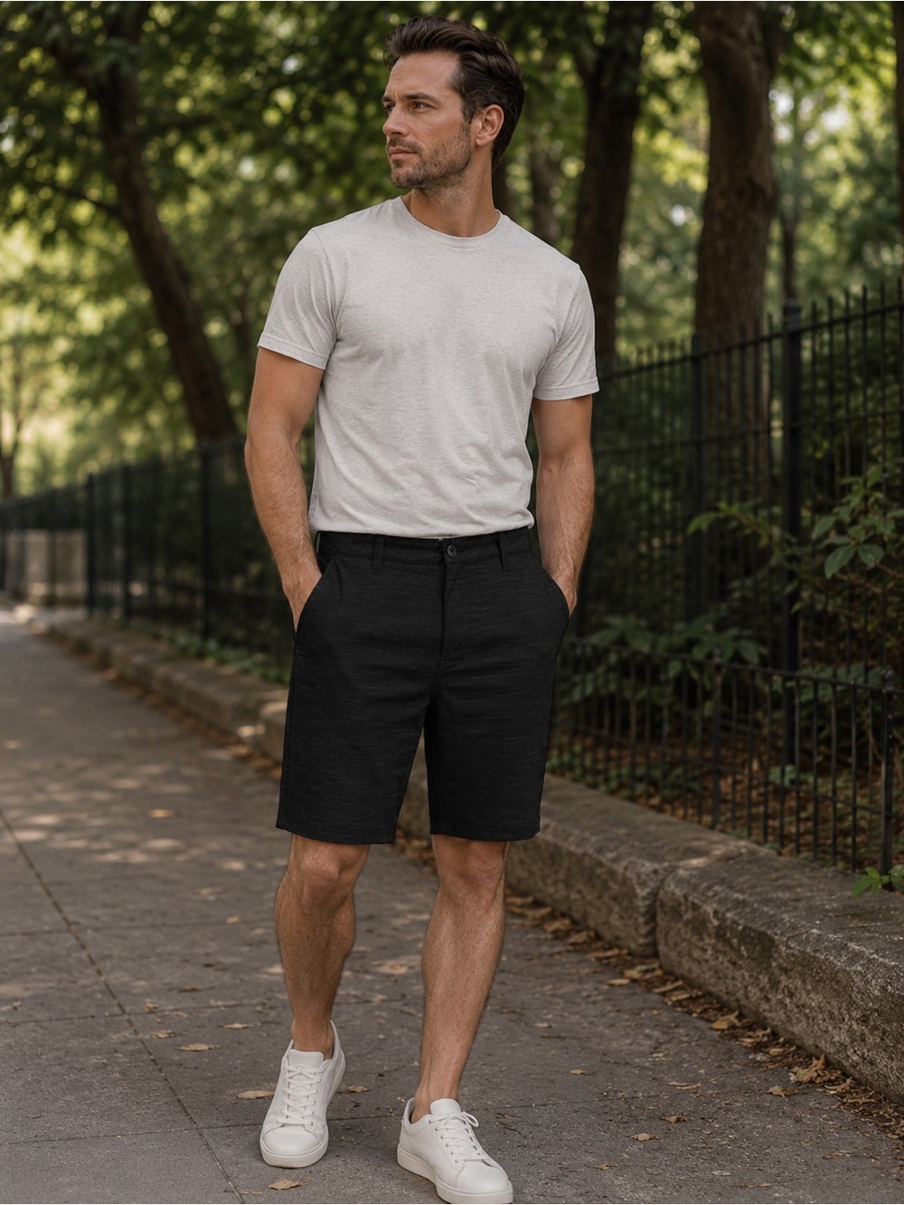 Gotcha Hybrid Black Stretch Golf Shorts Mens Size 40 Textured Casual